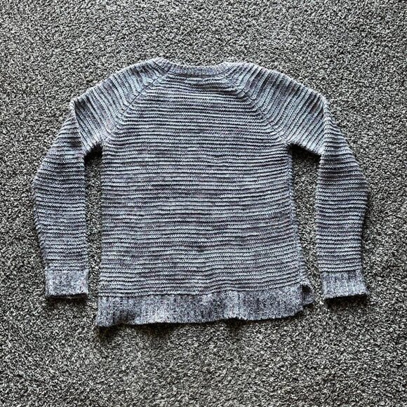 Grey And Multi Colored Striped Sweater, Faded Glory Ribbed Pullover, Size medium - Picture 3 of 7